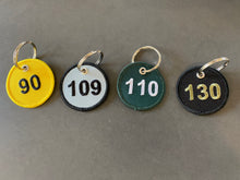 Round 130 Embroidered Keyring - Black