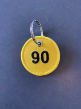 Round 90 Embroidered Keyring - yellow