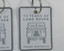 Land Rover 75th Anniversary embroidered Square keyring