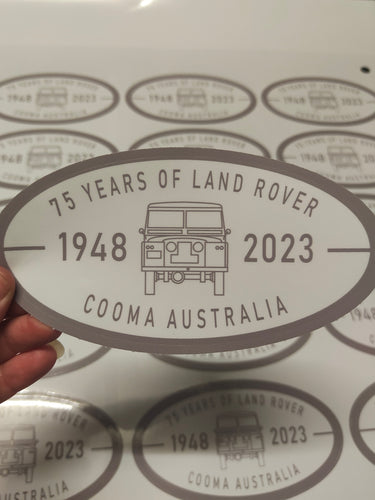 Land Rover 75th Anniversary Oval Sticker