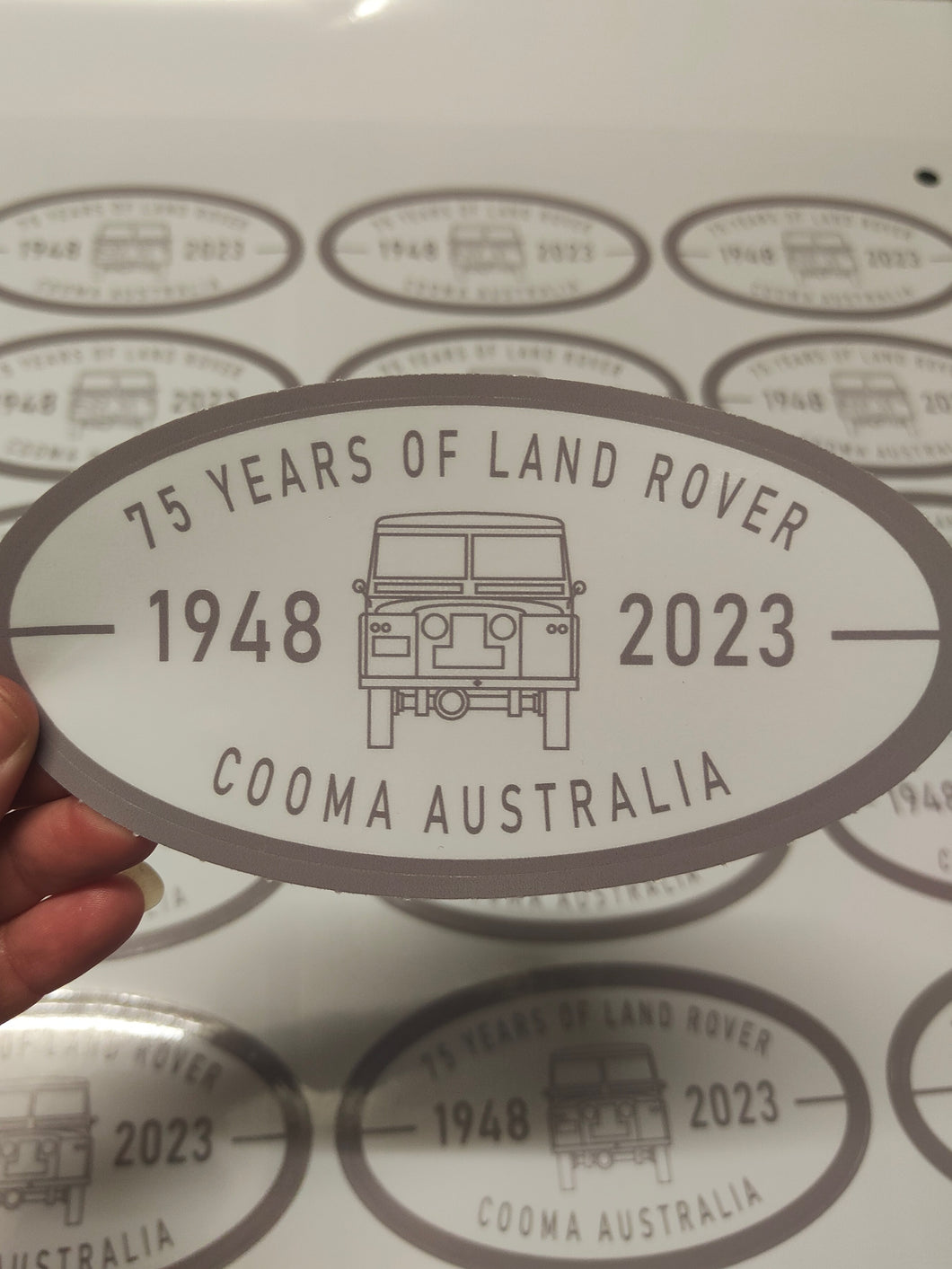 Land Rover 75th Anniversary Oval Sticker