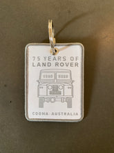 Land Rover 75th Anniversary embroidered Square keyring