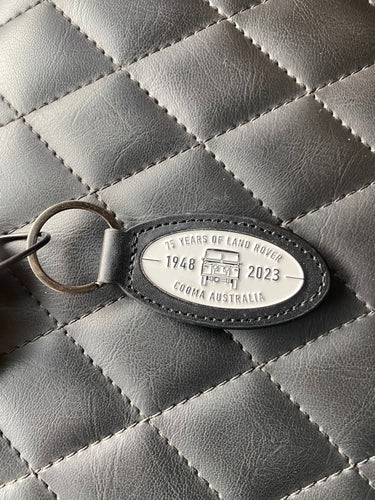 Land Rover 75th Anniversary leather keyring