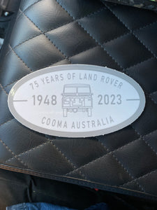 Land Rover 75th Anniversary Oval Sticker