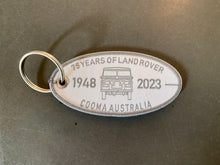 Land Rover 75th Anniversary embroidered Oval keyring