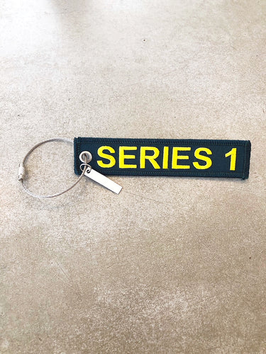 Land Rover SERIES 1 Embroidered Key Ring - Green & Yellow