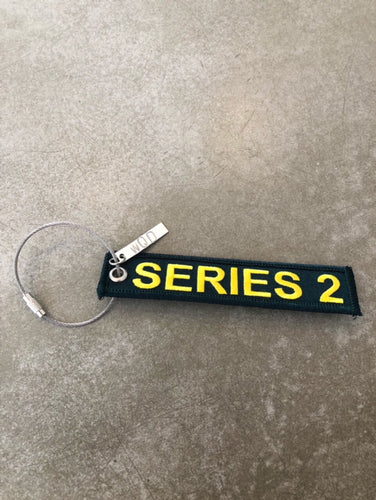Land Rover SERIES 2 Embroidered Key Ring - Green & Yellow