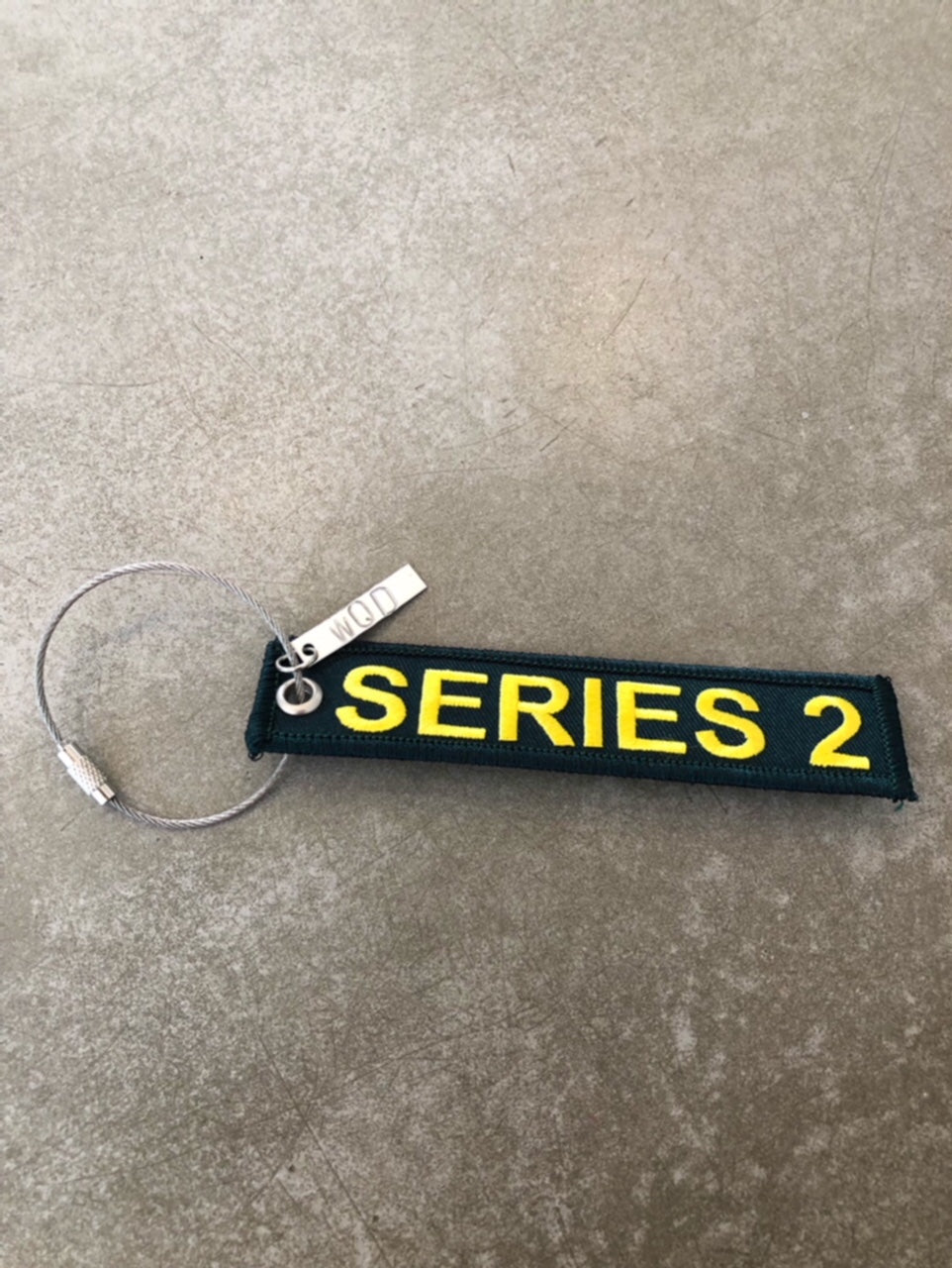 Land Rover SERIES 2 Embroidered Key Ring - Green & Yellow