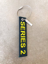 Land Rover SERIES 2 Embroidered Key Ring - Green & Yellow