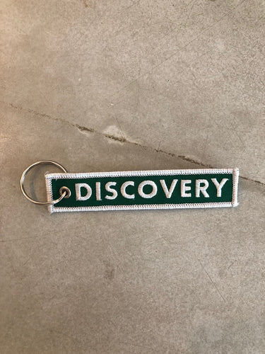 Land Rover DISCOVERY Embroidered Key Ring - Green & Silver