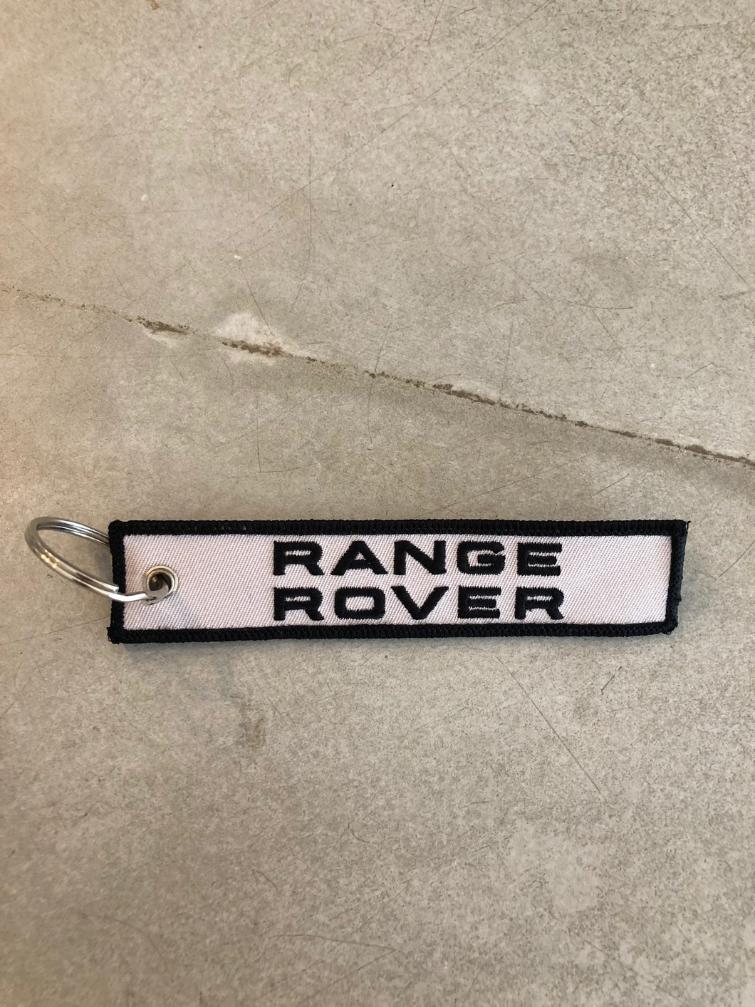 RANGE ROVER Embroidered Key Ring - Grey & Blk