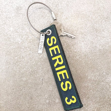 Land Rover SERIES 3 Embroidered Key Ring - Green & Yellow